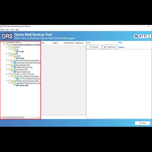 DRS Softech Opera Mail Backup Tool