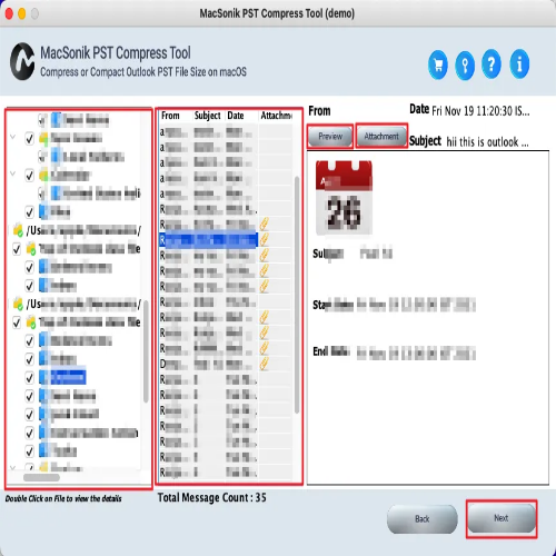 MacSonik PST Compress Tool