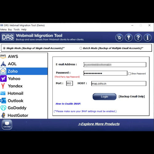 DRS Softech Webmail Backup Software
