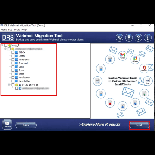 DRS Softech Webmail Backup Software