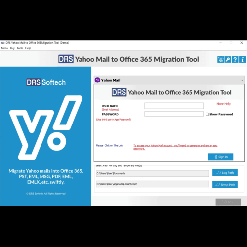 DRS Softech Yahoo to Office 365 Migration Tool