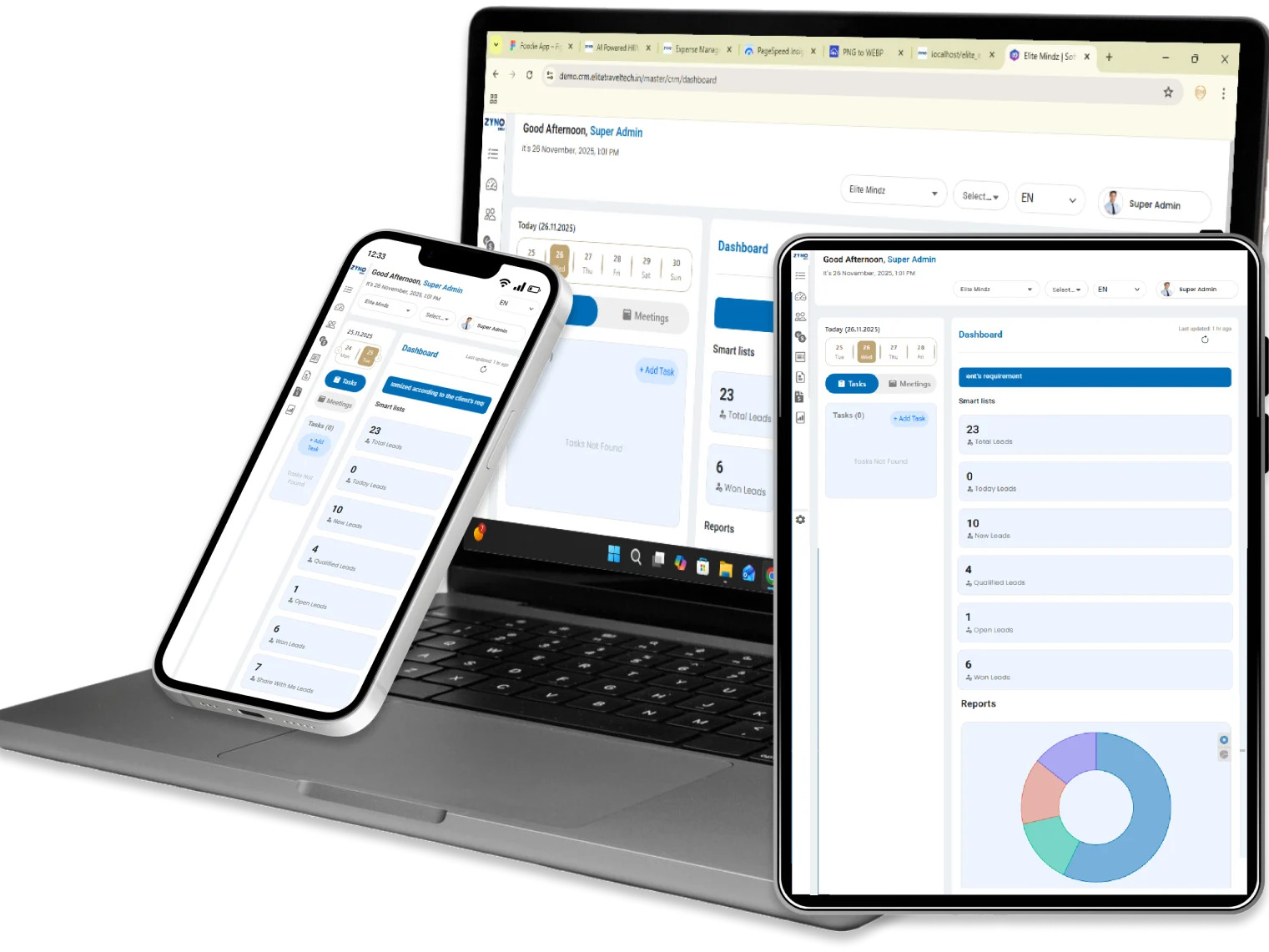 Zyno CRM Customer Management Software screenshot