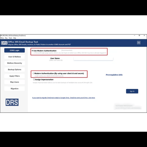 DRS Softech Exchange Server Backup & Restore Tool