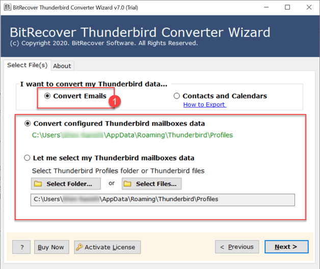 BitRecover Thunderbird Converter Wizard