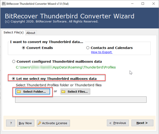 BitRecover Thunderbird Converter Wizard