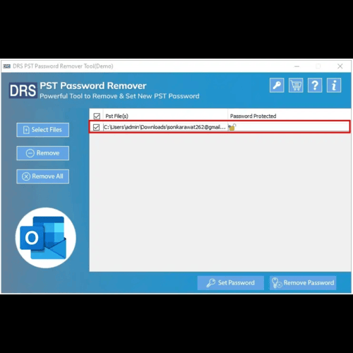 DRS Softech PST File Password Remover