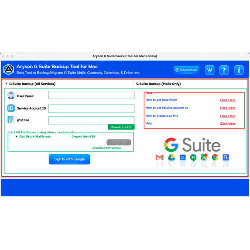 Aryson Mac Google Workspace Backup Tool