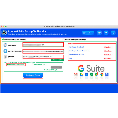 Aryson Mac Google Workspace Backup Tool