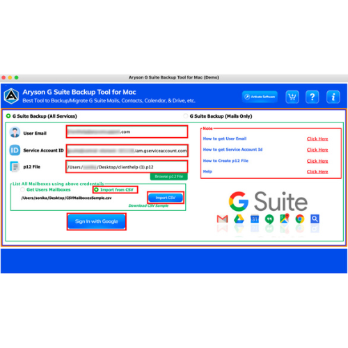 Aryson Mac Google Workspace Backup Tool