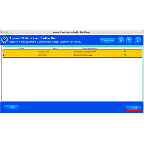 Aryson Mac Google Workspace Backup Tool