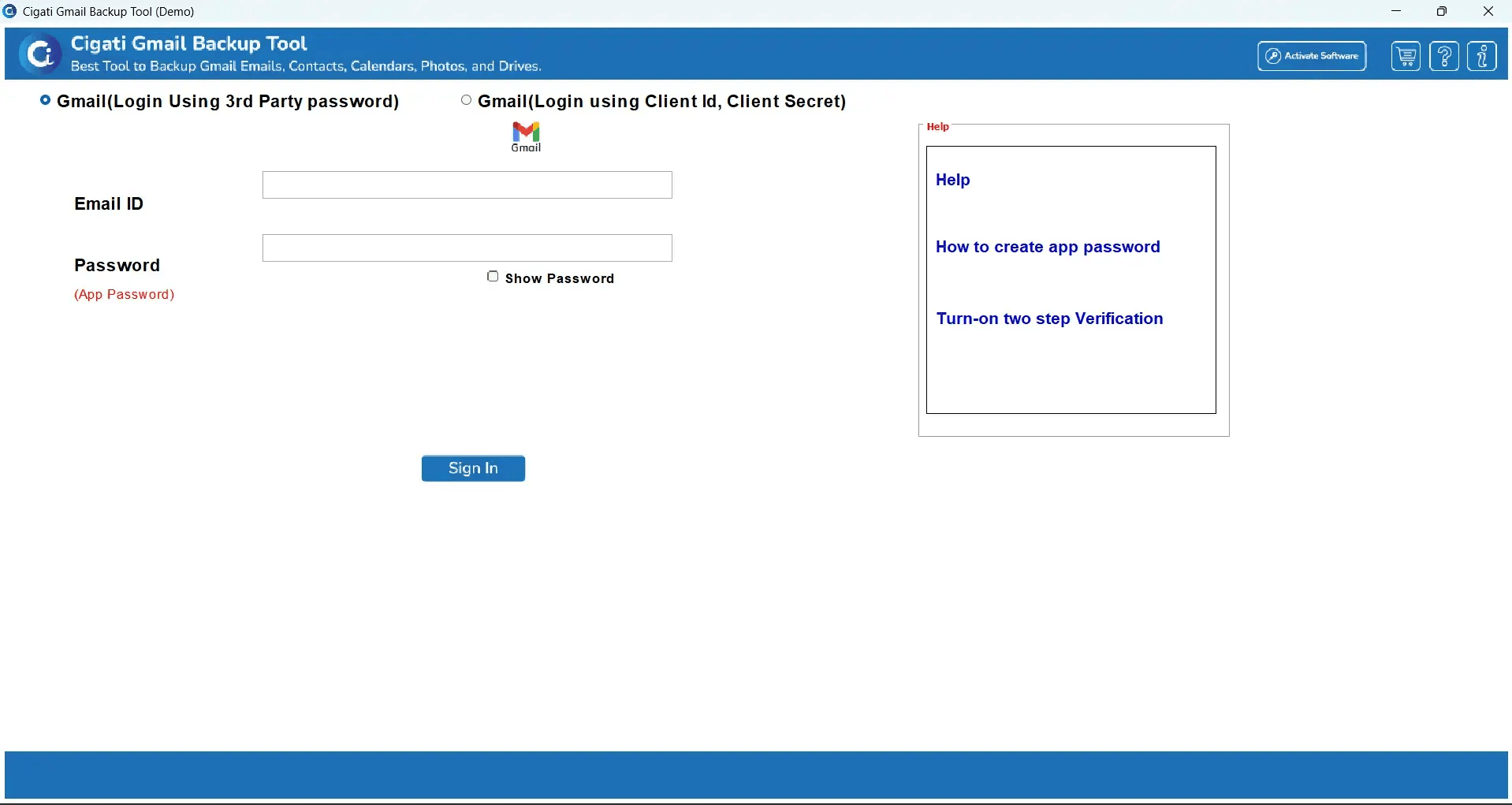 Cigati Gmail Backup Tool
