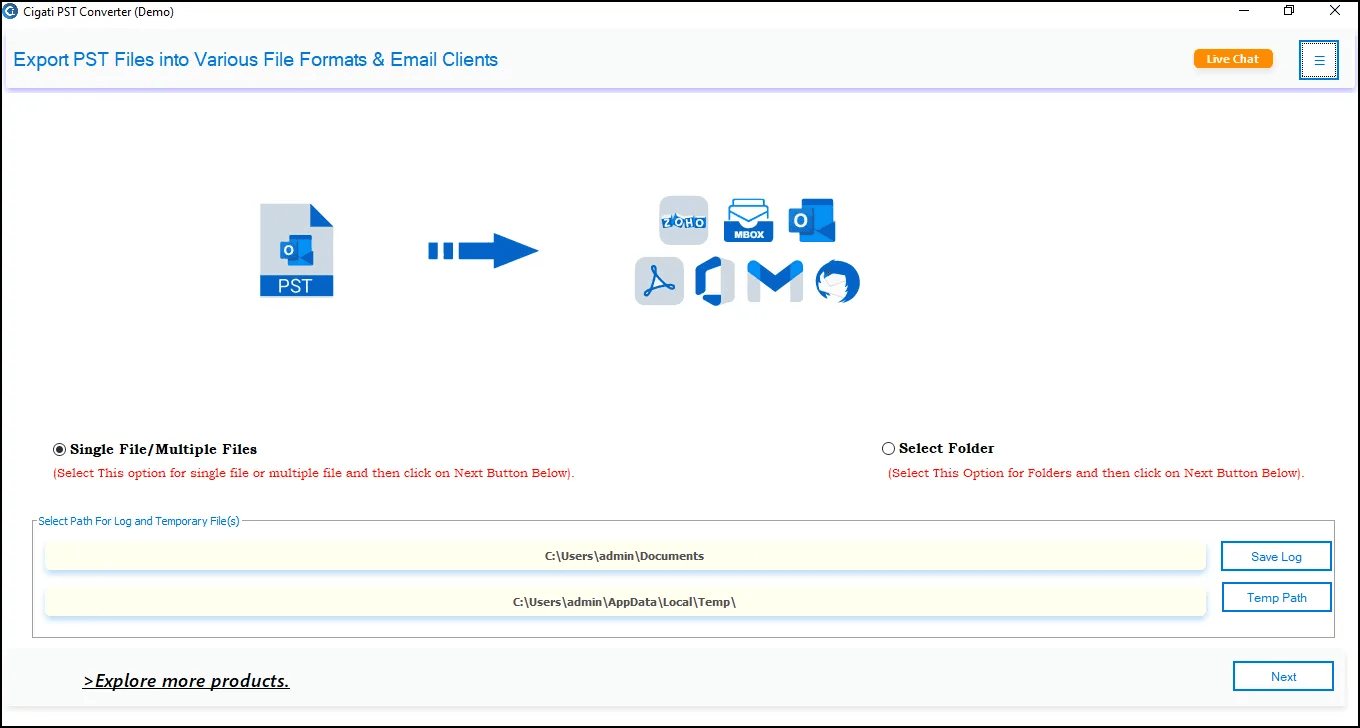 Cigati PST to MBOX Converter