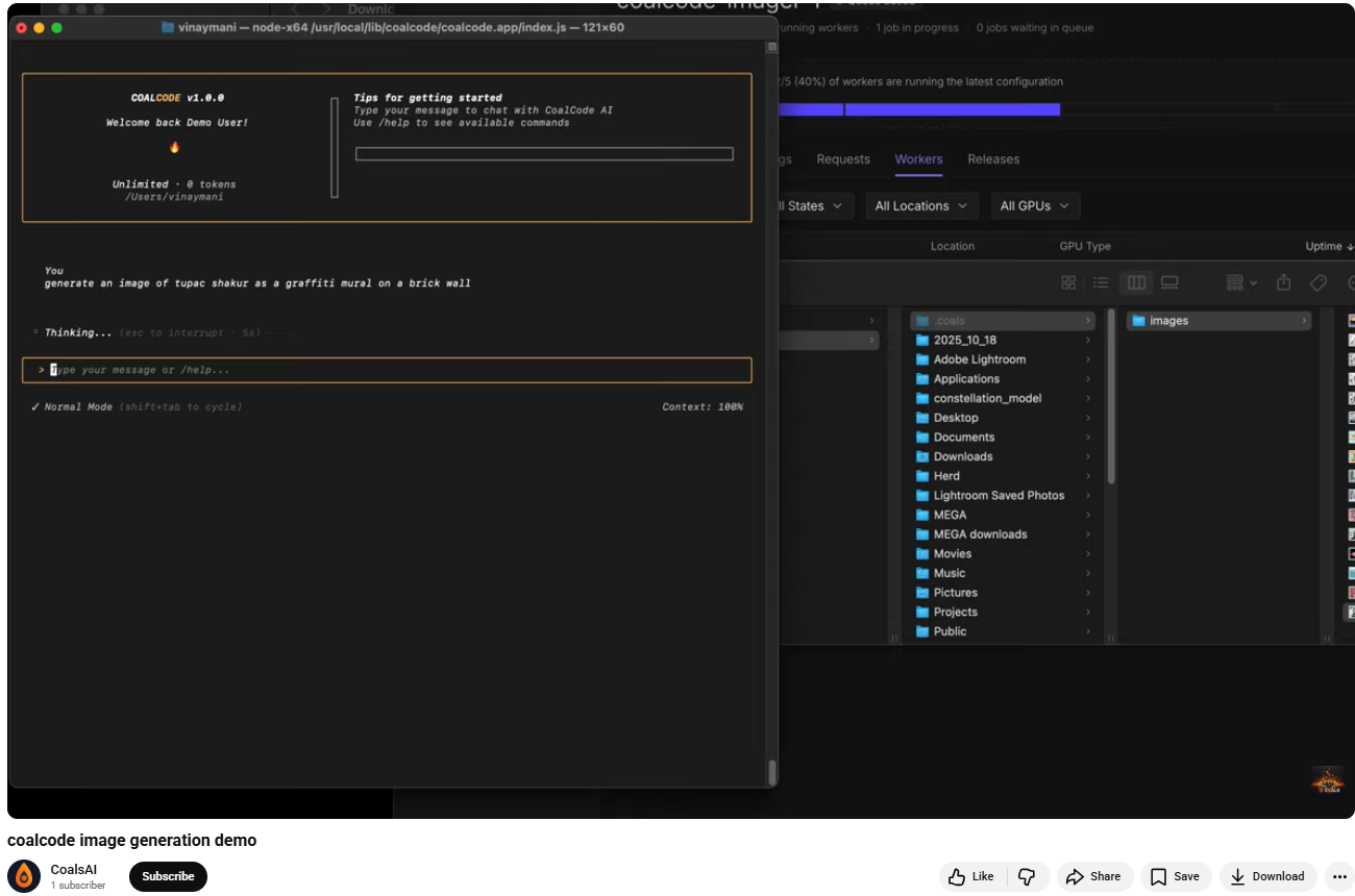 coalcode's built in image generation feature that comes stock with coalcode