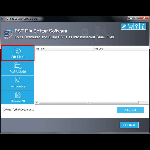 DRS Softech Outlook PST Splitter Tool