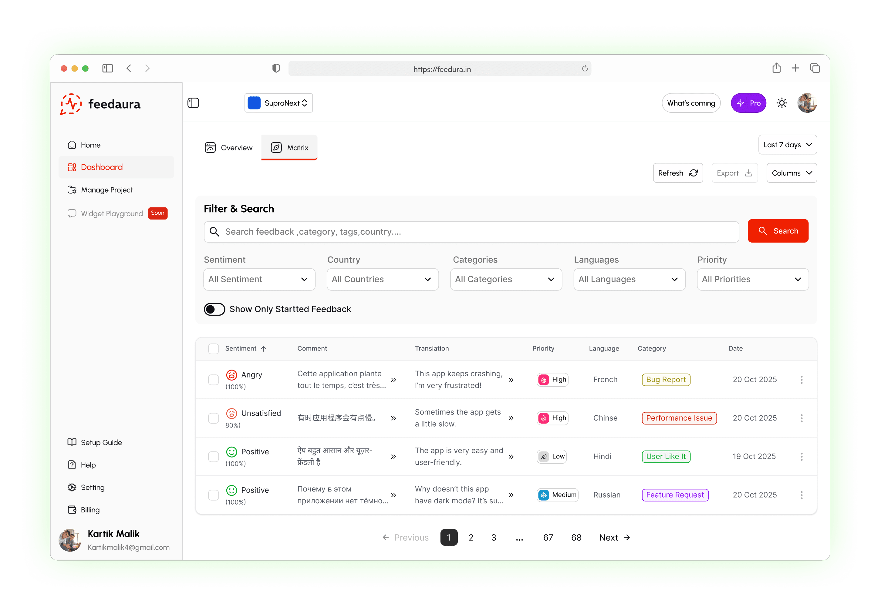 Feedaura AI screenshot