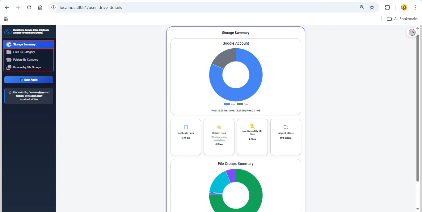 CloudXena Google Drive Duplicate Cleaner