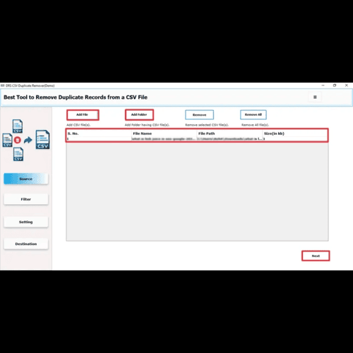 DRS Softech CSV Duplicate Remover