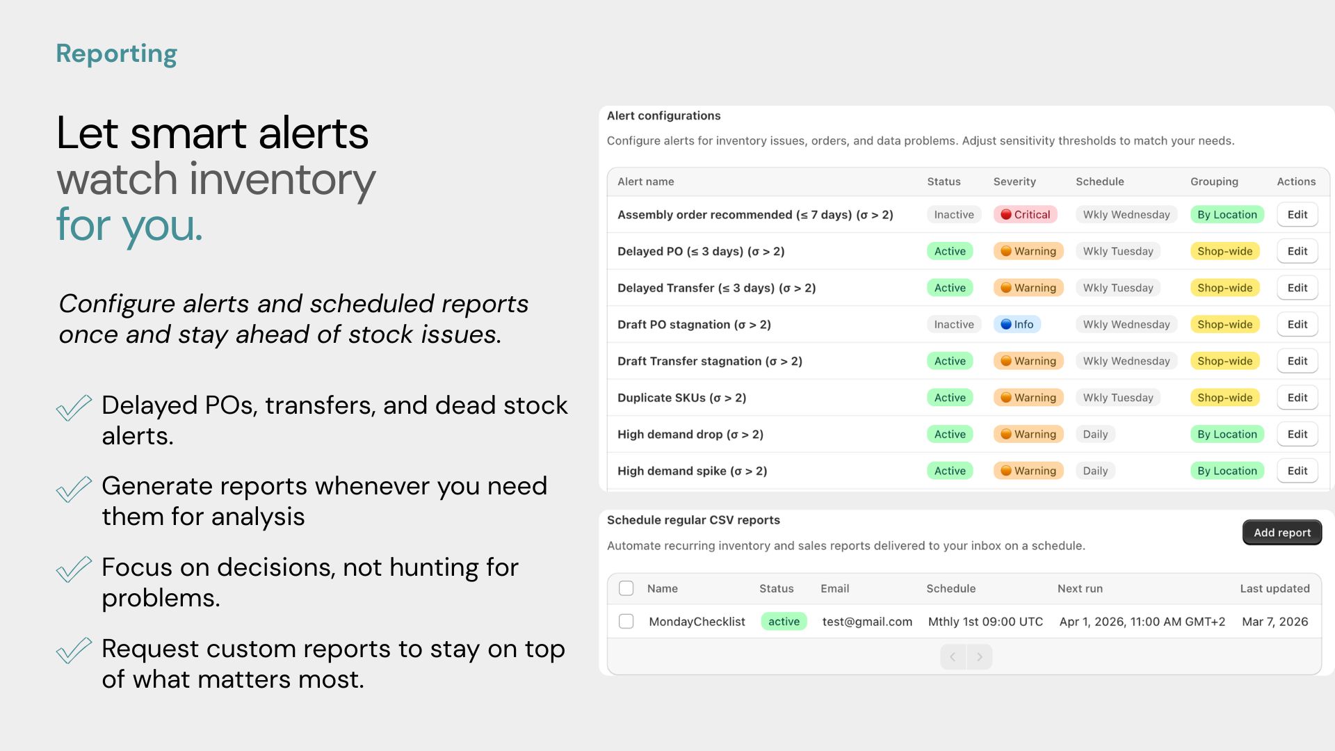 Synplex Inventory Planner