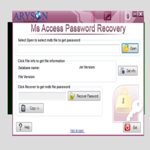 Aryson Access Password Recovery Tool screenshot