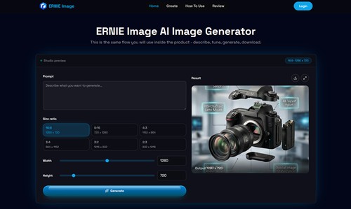 ERNIE Image screenshot