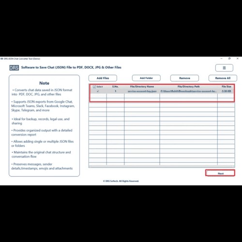 DRS Softech JSON to PDF Converter