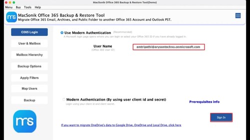 MacSonik Office 365 Tenant to Tenant Migration