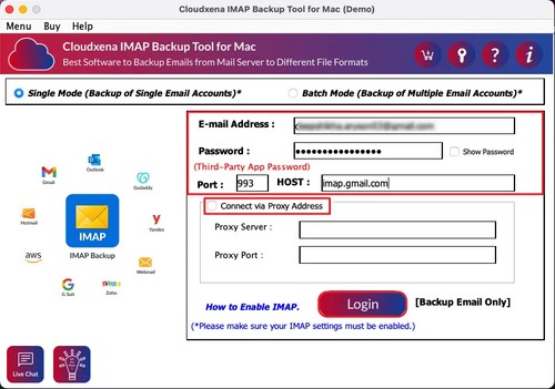 CloudXena IMAP Email Backup Tool