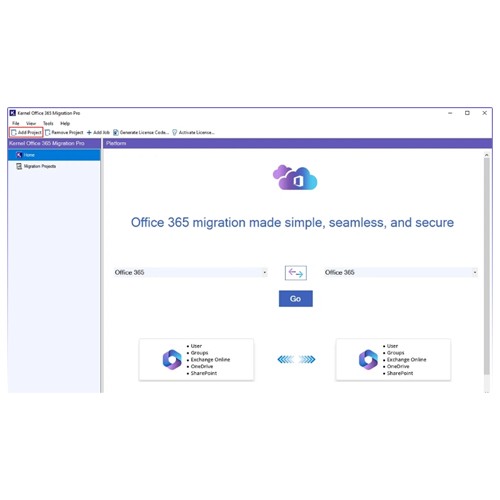 Kernel OneDrive Migration Tool screenshot