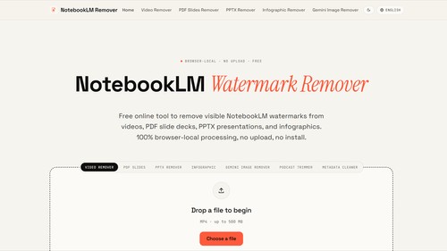 NotebookLM Remover screenshot