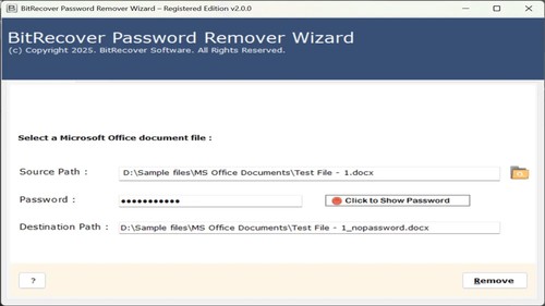 BitRecover Office Password Remover Tool