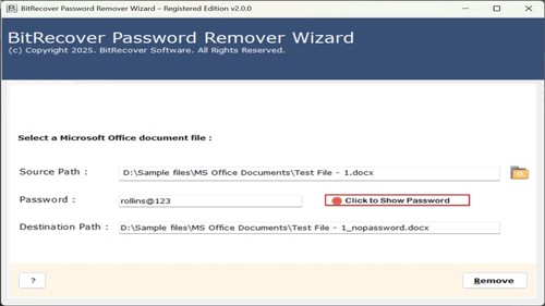 BitRecover Office Password Remover Tool