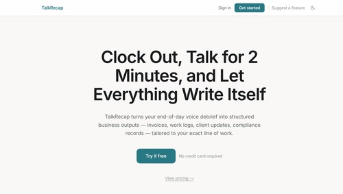 TalkRecap screenshot