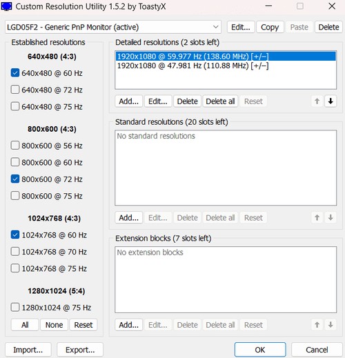 Custom Resolution Utility screenshot