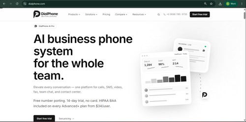 DialPhone AI Business Phone System unifies calls, SMS, video meetings, AI call notes, and team communications in one cloud platform.