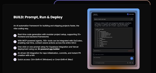 The ultimate AI coding agent for engineers. Build, Ask, and Test with real-time AI assistance powered by SOTA LLMs. GoCodeo automates production-ready