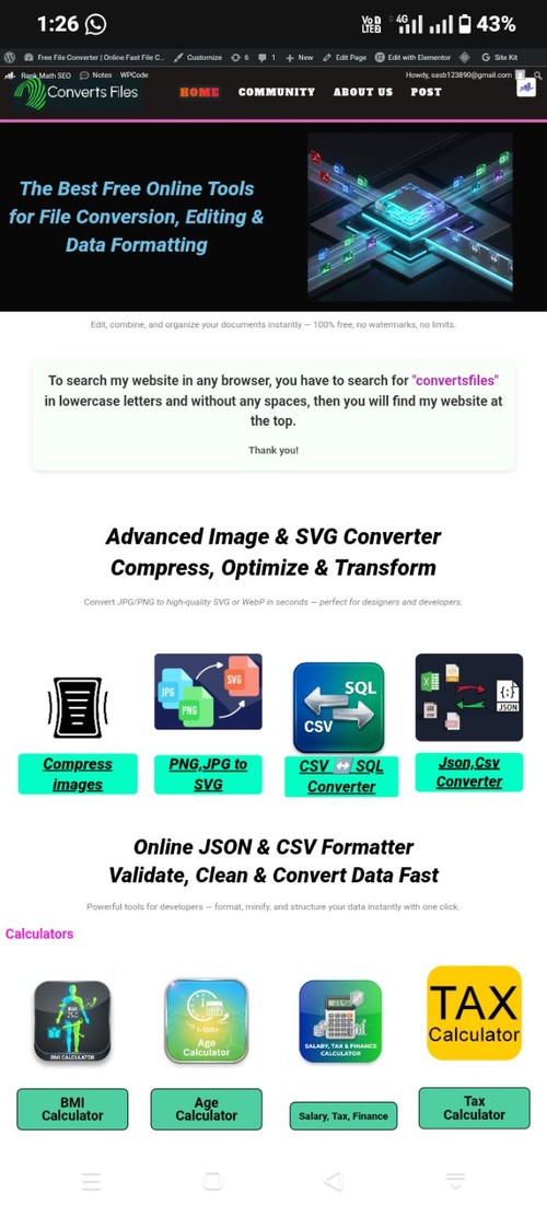 ConvertsFiles screenshot