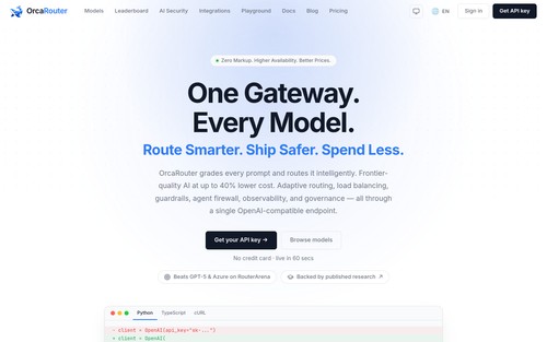 OrcaRouter screenshot