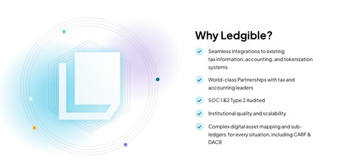 Ledgible Crypto Tax and Accounting platform provides tools for institutions, tax pros, and enterprises to monitor, report, and handle crypto.
