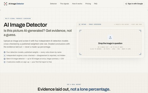 AI Image Detector screenshot