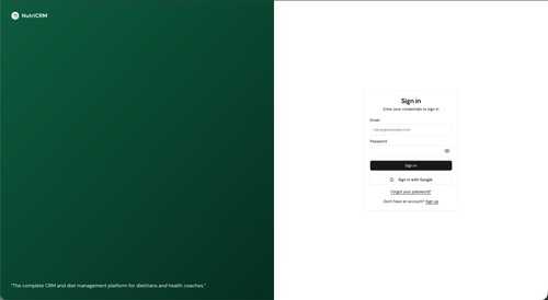 NutriCRM screenshot