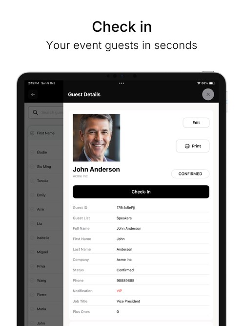 Check-in Pax