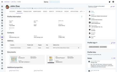 Veengu Core Platform for Banks and Fintechs