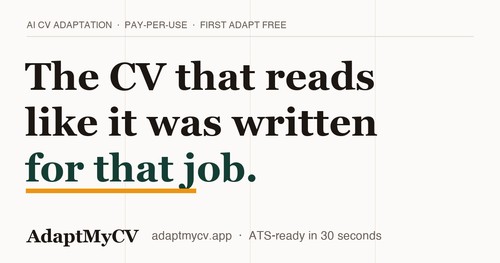 AdaptMyCv screenshot