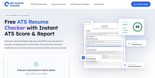 ATS Resume Checker Home Page