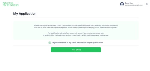 CaseFunders screenshot