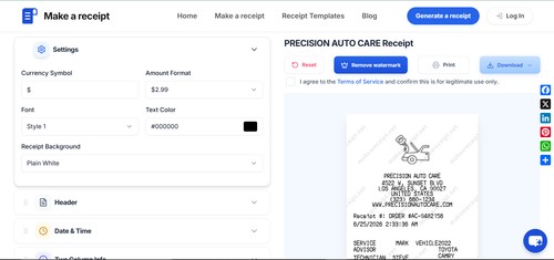 Make a Receipt