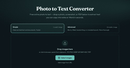 Photo to Text screenshot