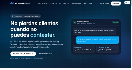 Recepcionista screenshot