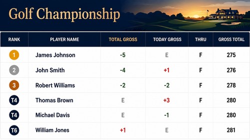 Live Golf Scoring screenshot