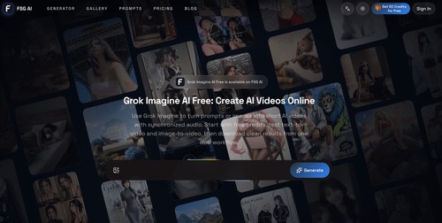 Grok Imagine Free generator - FSG AI screenshot